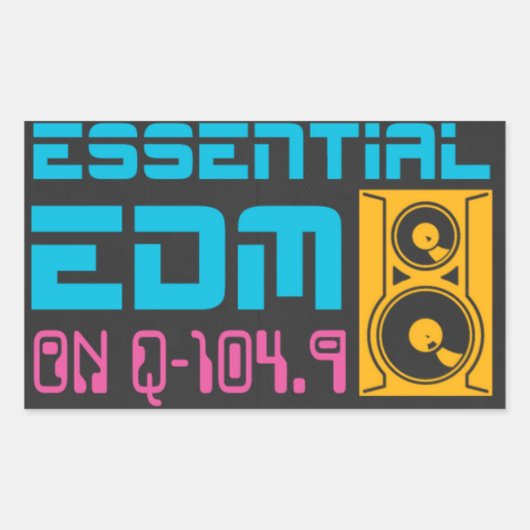 Essentiële EDM-Sticker Rechthoekige Sticker (Voorkant)
