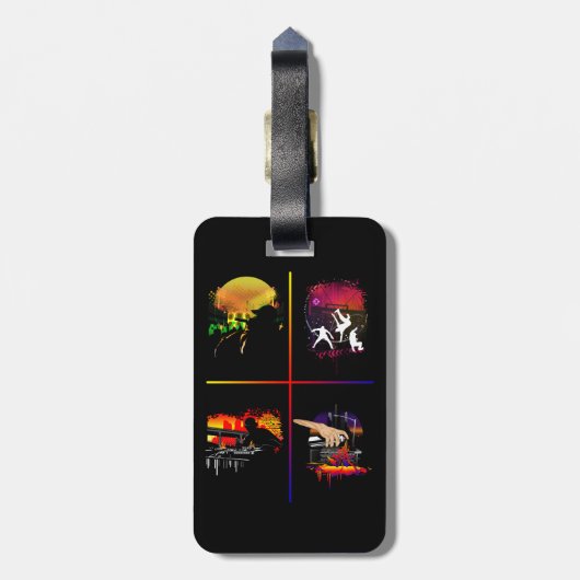 Essentiële elementen bagagelabel (Achterkant verticaal)