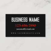 Essentiële elementen visitekaartje (Achterkant)