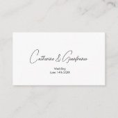 Essentiële en elegante QRcode trouwgegevens Informatiekaartje (Voorkant)