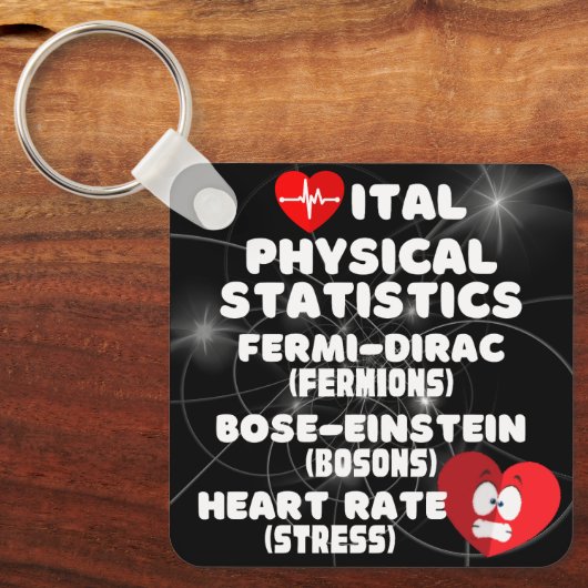 Essentiële fysieke statistieken sleutelhanger (Voorkant)