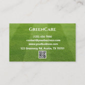 Essentiële groene gazon zorg visitekaartje (Achterkant)