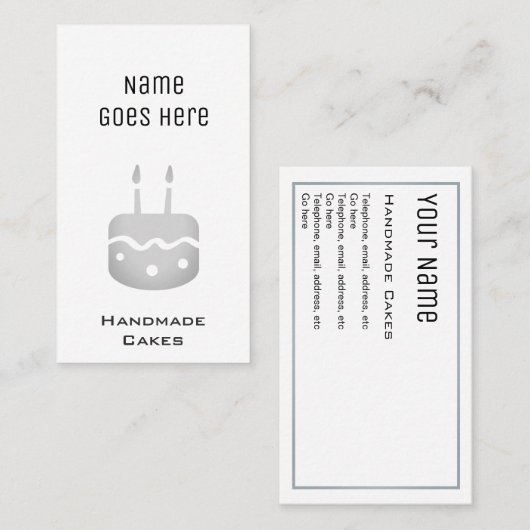 "Essentiële" handgemaakte Visitekaartjes (Voorkant / Achterkant)