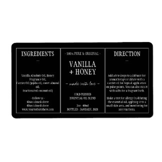 Essentiële olie Cosmetische fles wikkel rond Etiket