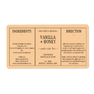 Essentiële olie Cosmetische Flessenwikkel Etiket