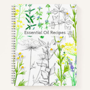 Essentiële olie Recipe Aromatherapie Notitieboek