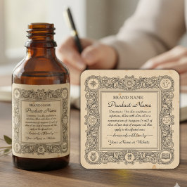 Essentiële olie Vierkante Apotheek Stijl Labels