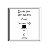 Essentiële olie zakelijke stempel, rubberen stempe rubberstempel (Afrduk)