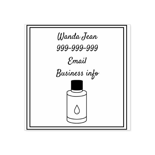 Essentiële olie zakelijke stempel, rubberen stempe rubberstempel (Afrduk)