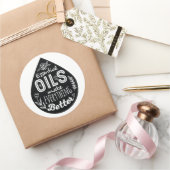 Essentiële oliedaling ronde sticker (Geschenken)