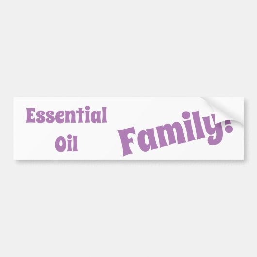 Essentiële oliefamilie bumpersticker (Voorkant)