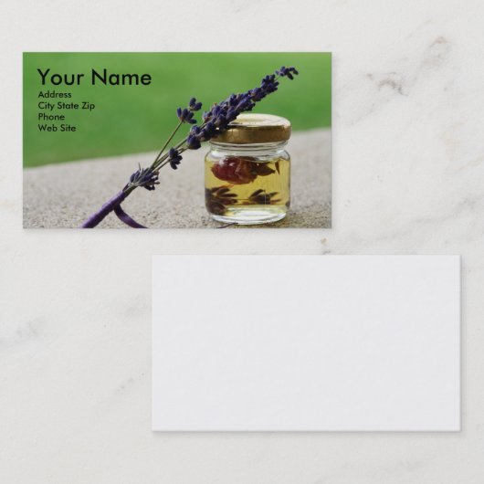 Essentiële oliehoudende Visitekaartjes (Voorkant / Achterkant)