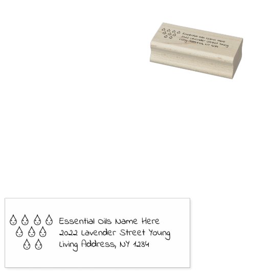 Essentiële olielagen, waterdruppels rubberstempel (Gestempeld)