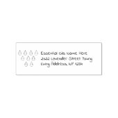Essentiële olielagen, waterdruppels rubberstempel (Afrduk)
