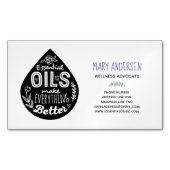 Essentiële oliën maken alles beter magnetisch visitekaartje (Voorkant)