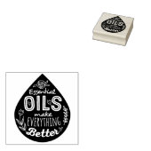 Essentiële oliën maken alles beter rubberen stempe rubberstempel (Gestempeld)