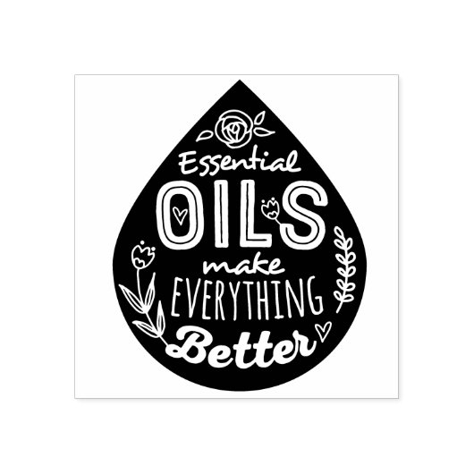 Essentiële oliën maken alles beter rubberen stempe rubberstempel (Afrduk)