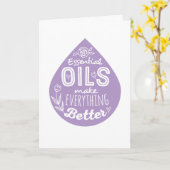 Essentiële oliën vallen dank u kaart (Gele Bloem)