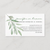 Essentiële oliën Voeg uw aangepaste logo florale o Visitekaartje (Achterkant)