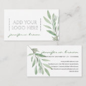 Essentiële oliën Voeg uw aangepaste logo florale o Visitekaartje (Voorkant / Achterkant)