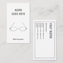 "Essentiële" Opticiaanse Visitekaartjes
