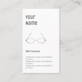 'Essentiële' Opticien-benoemingskaarten Afsprakenkaartje