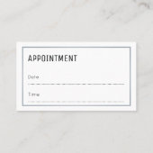 'Essentiële' Opticien-benoemingskaarten Afsprakenkaartje (Achterkant)