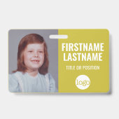 Essentiële personeelskaartfoto, streepjescode, log badge (Voorzijde)