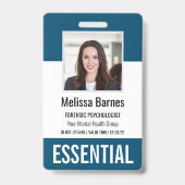 Essentiële persoonlijke foto-ID-beveiliging Badge (Voorzijde)