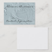 Essentiële Roos: Blauw groen Visitekaartje (Voorkant / Achterkant)