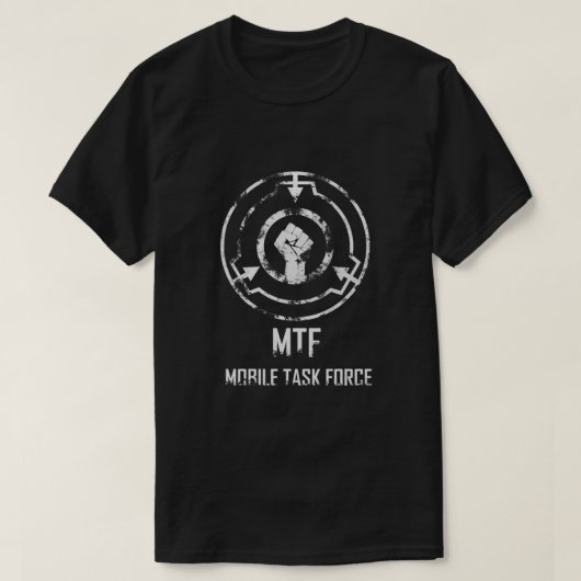Essentiële SCP Foundation Moblie Task Force (MTF) T-shirt (Design voorkant)