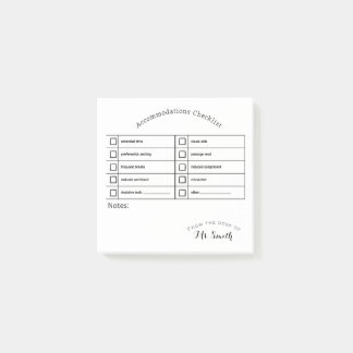 Essentiële Snelheid Tool: Accommodatie Checklist Post-it® Notes