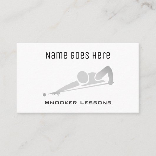 "Essentiële" Snooker-Visitekaartjes Visitekaartje (Voorkant)