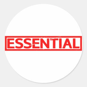Essentiële stempel ronde sticker