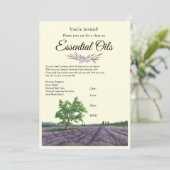 Essentiële uitnodiging voor olieklasse (Staand voorkant)