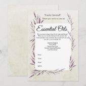 Essentiële uitnodiging voor olieklasse (Voorkant / Achterkant)