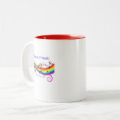 Essentiële van de mok van muziek en koffie. (Voorkant links)