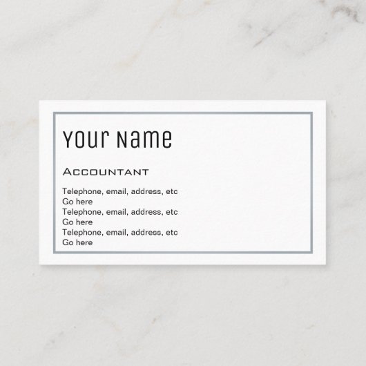 "Essentiële" Visitekaartjes van accountants (Achterkant)