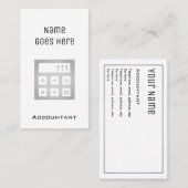 "Essentiële" Visitekaartjes van accountants (Voorkant / Achterkant)