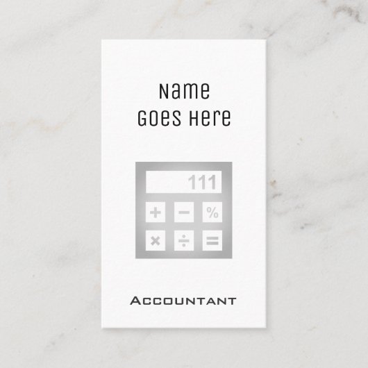 "Essentiële" Visitekaartjes van accountants (Voorkant)