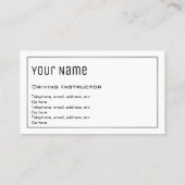 "Essentiële" Visitekaartjes van de rijinstructeur (Achterkant)