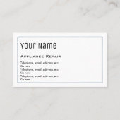 "Essentiële" Visitekaartjes voor apparaatreparatie (Achterkant)