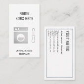 "Essentiële" Visitekaartjes voor apparaatreparatie (Voorkant / Achterkant)