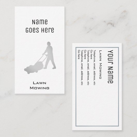 "Essentiële Visitekaartjes voor de verzorging" (Voorkant / Achterkant)