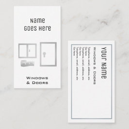 "Essentiële" Visitekaartjes voor Windows en deuren