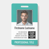 Essentiële werknemer - Foto, streepjescode, Logo,  Badge (Voorzijde)