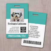 Essentiële werknemer - Foto, streepjescode, Logo, Badge