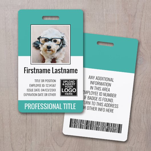 Essentiële werknemer - Foto, streepjescode, Logo,  Badge