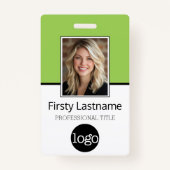 Essentiële werknemer - Foto, streepjescode, Logo,  Badge (Voorkant)