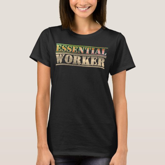 Essentiële werknemer t-shirt (Voorkant)
